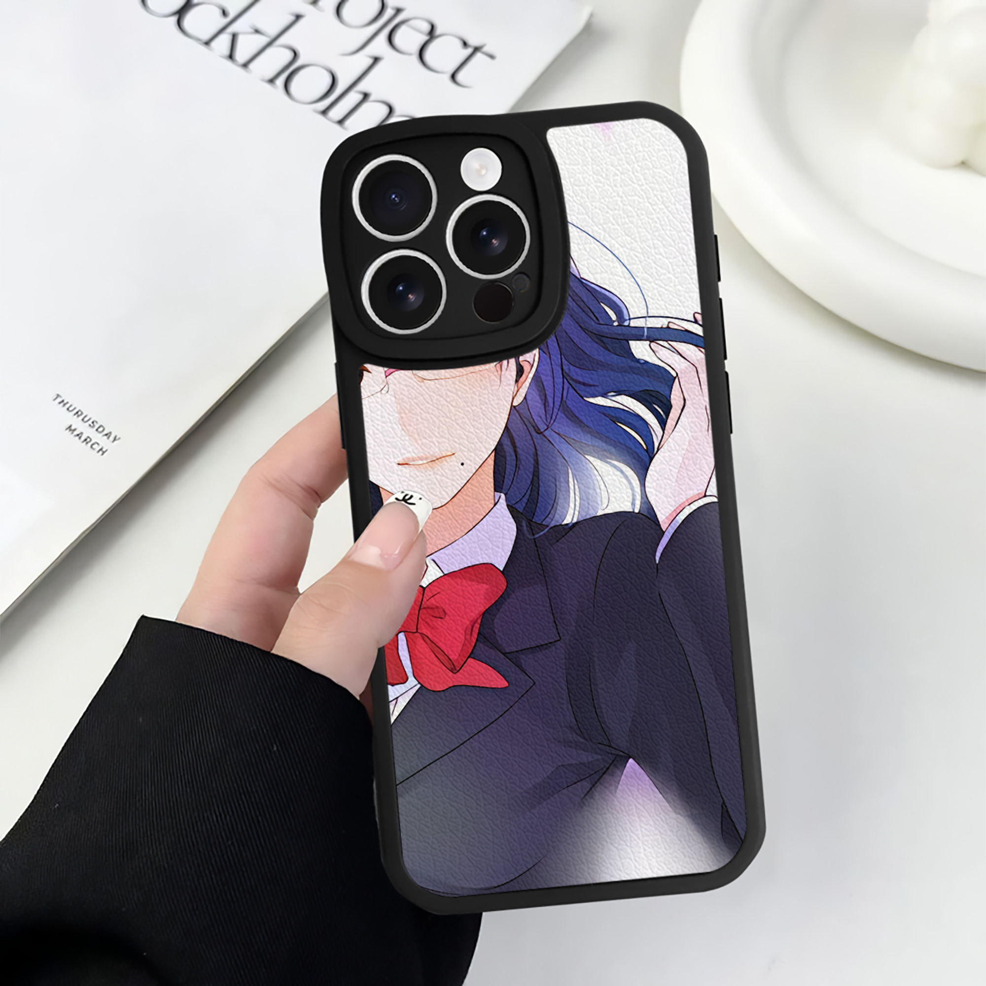 （画像用） ハイキュー!! Haikyu!! 【iPhone 16シリーズ対応】シリコンスマホケース（レザー調） 材質：シリコン